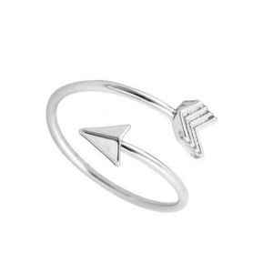 Vintage Rock Art Silver Style Arrow Ring NIP